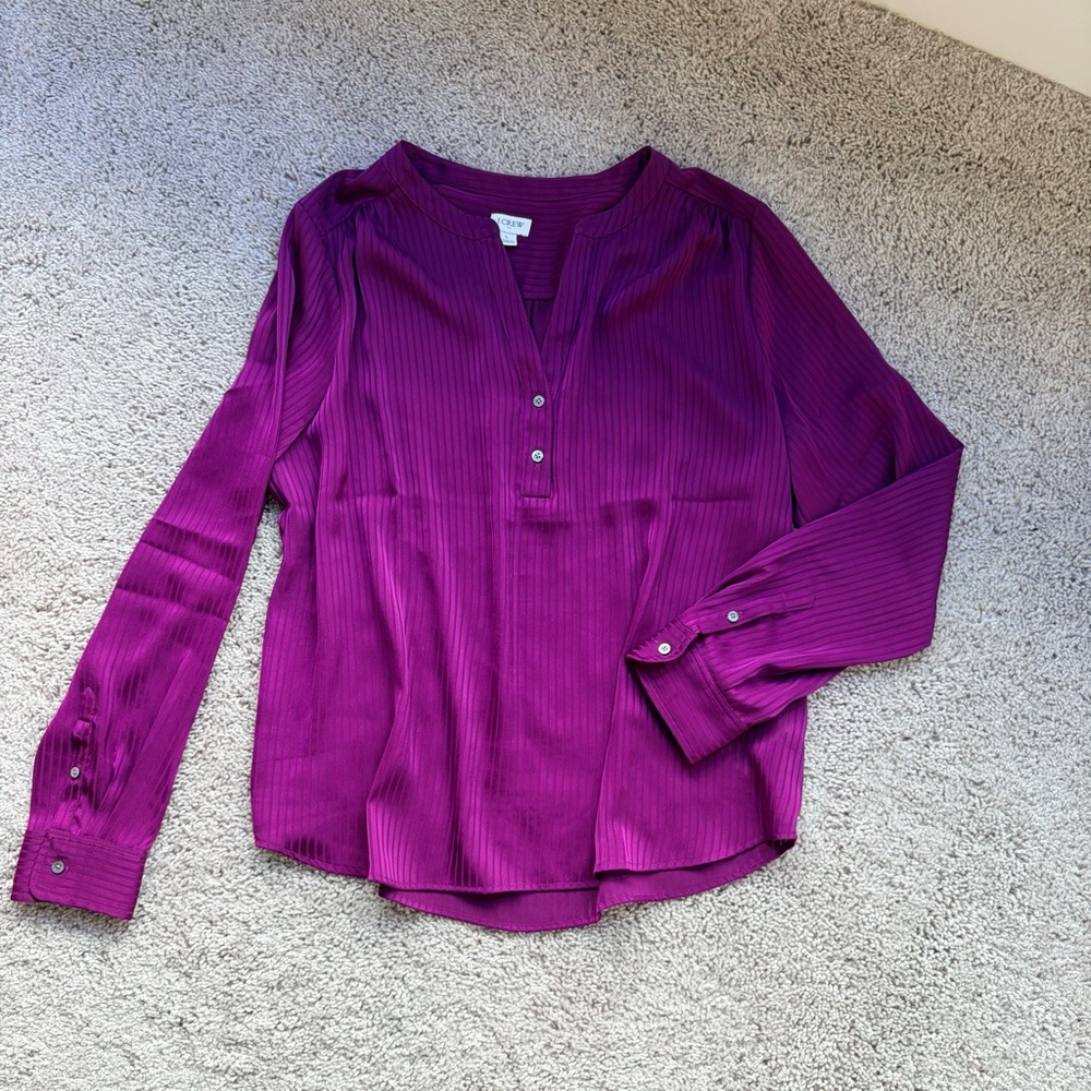 J. Crew Vibrant Purple Blouse